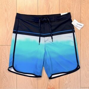 Old Navy Blue Board Shorts UV Protection Size 34